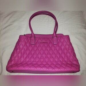 Magenta leather Vera Bradley handbag